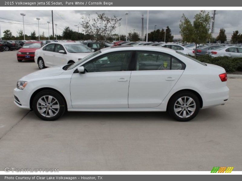 Pure White / Cornsilk Beige 2015 Volkswagen Jetta SE Sedan