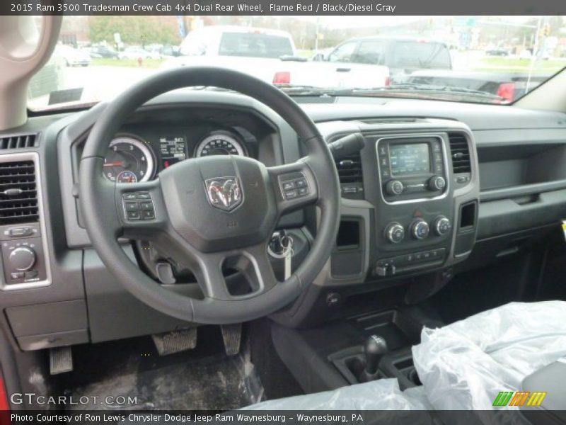 Flame Red / Black/Diesel Gray 2015 Ram 3500 Tradesman Crew Cab 4x4 Dual Rear Wheel