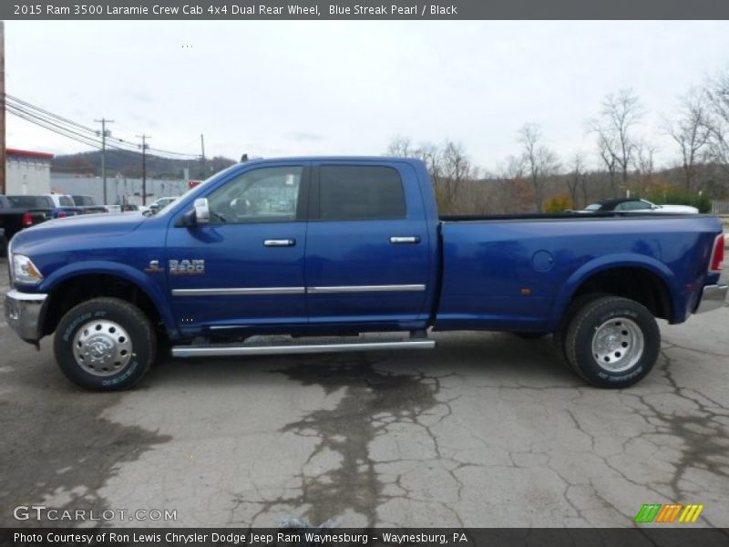  2015 3500 Laramie Crew Cab 4x4 Dual Rear Wheel Blue Streak Pearl
