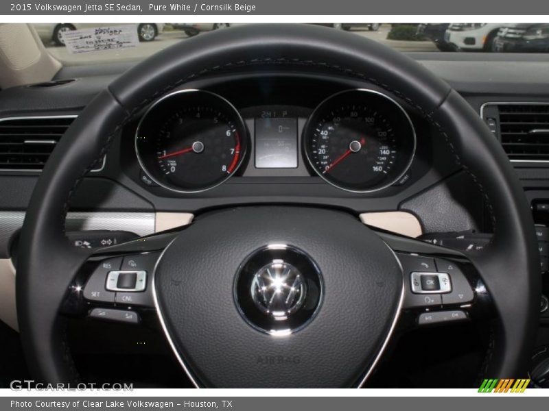 Pure White / Cornsilk Beige 2015 Volkswagen Jetta SE Sedan