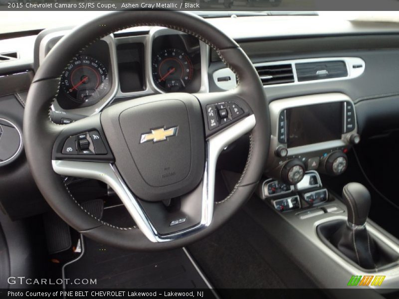 Ashen Gray Metallic / Black 2015 Chevrolet Camaro SS/RS Coupe