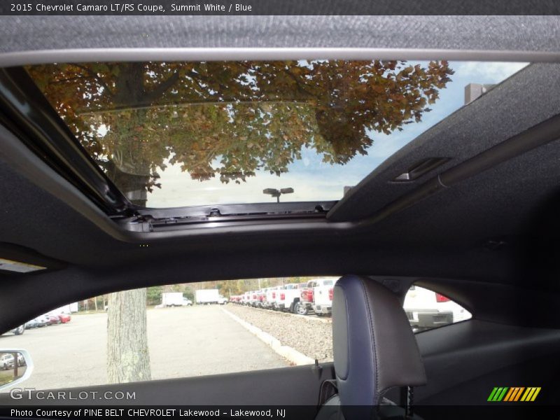 Summit White / Blue 2015 Chevrolet Camaro LT/RS Coupe