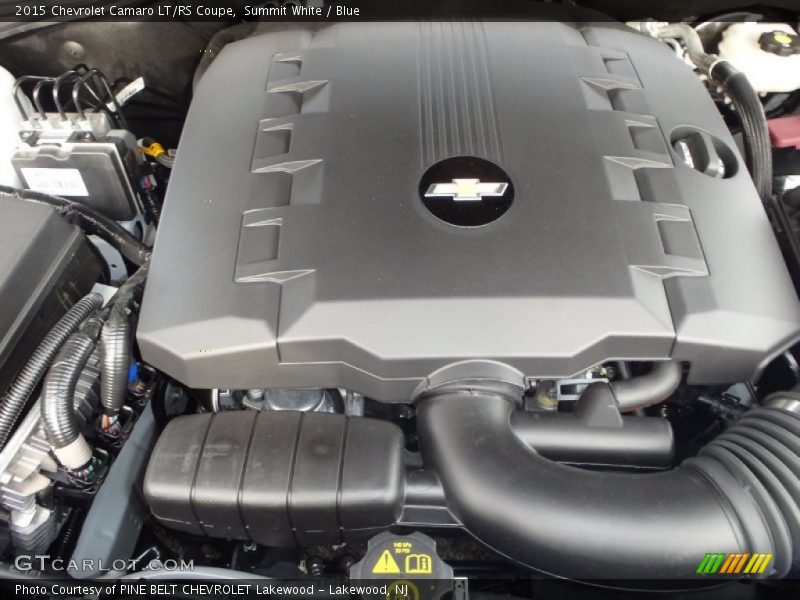 Summit White / Blue 2015 Chevrolet Camaro LT/RS Coupe