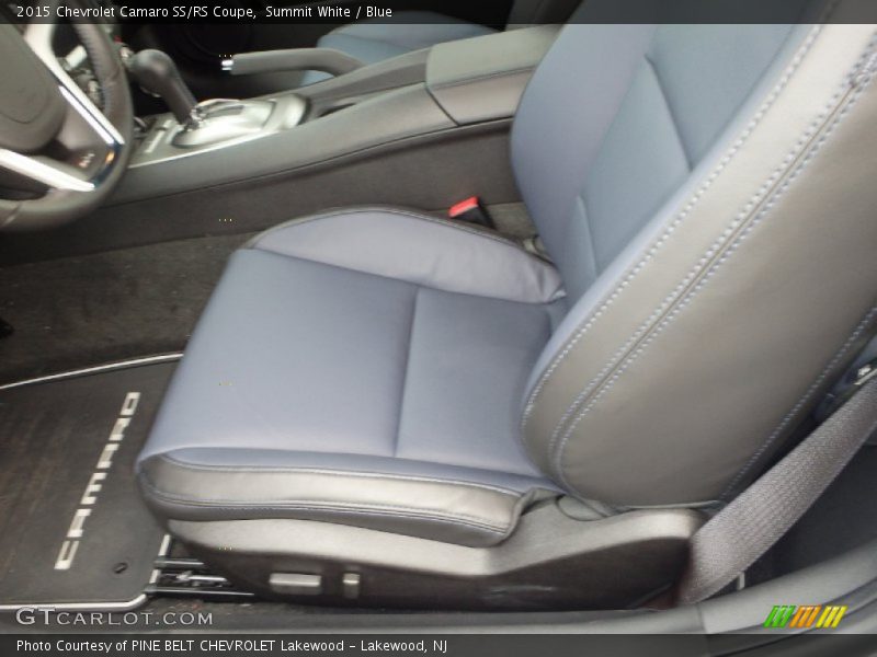 Summit White / Blue 2015 Chevrolet Camaro SS/RS Coupe