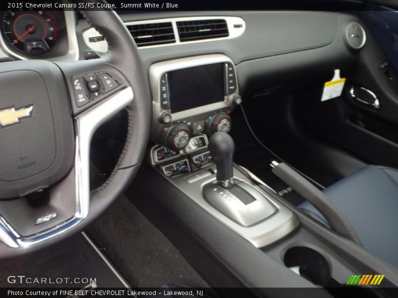 Summit White / Blue 2015 Chevrolet Camaro SS/RS Coupe