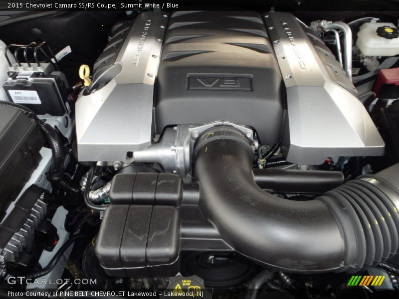 Summit White / Blue 2015 Chevrolet Camaro SS/RS Coupe