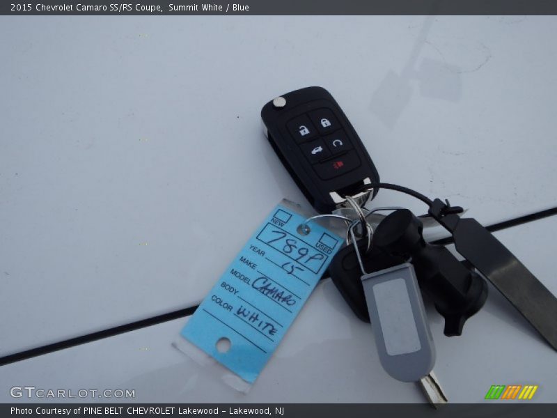 Summit White / Blue 2015 Chevrolet Camaro SS/RS Coupe