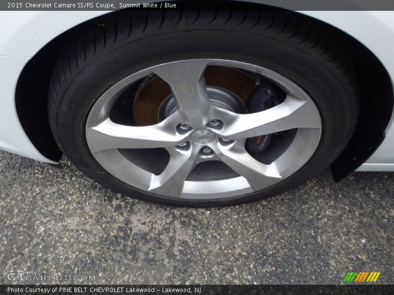 Summit White / Blue 2015 Chevrolet Camaro SS/RS Coupe