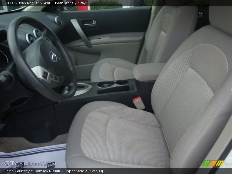 Pearl White / Gray 2011 Nissan Rogue SV AWD