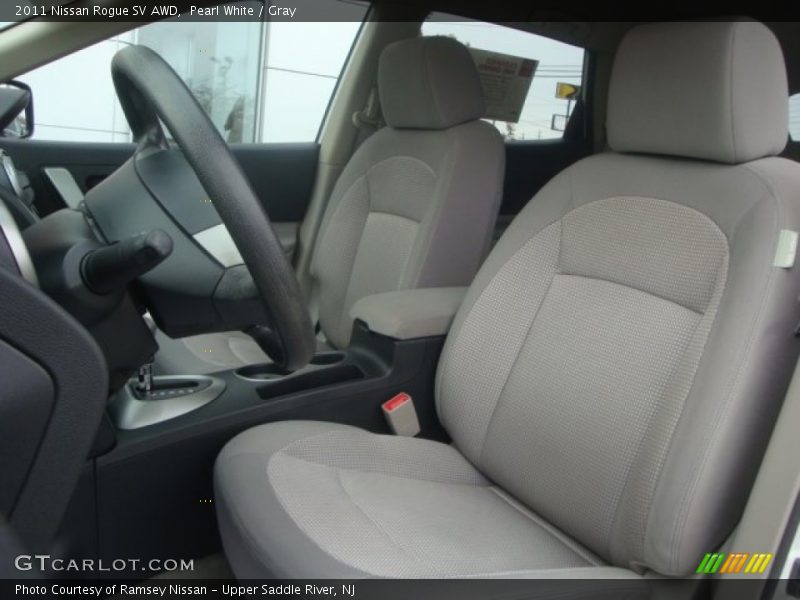 Pearl White / Gray 2011 Nissan Rogue SV AWD