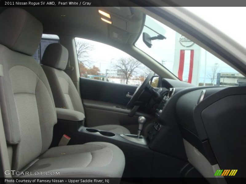 Pearl White / Gray 2011 Nissan Rogue SV AWD