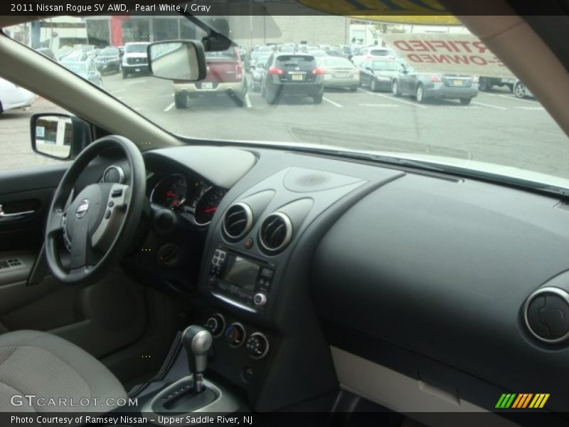 Pearl White / Gray 2011 Nissan Rogue SV AWD