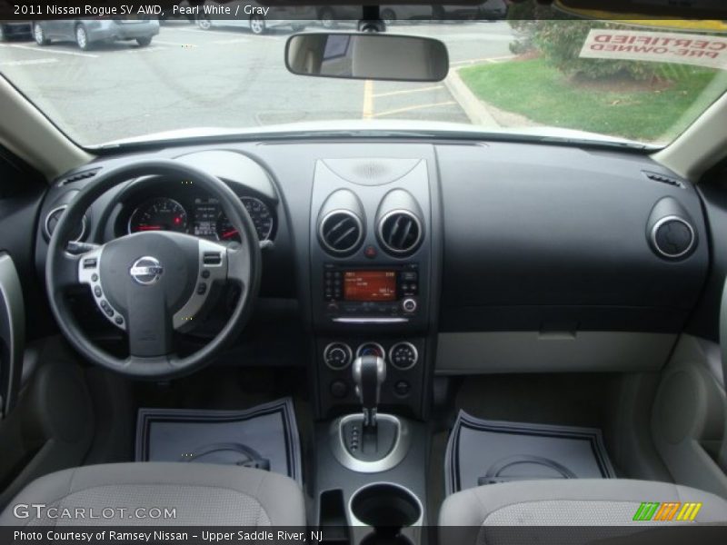 Pearl White / Gray 2011 Nissan Rogue SV AWD