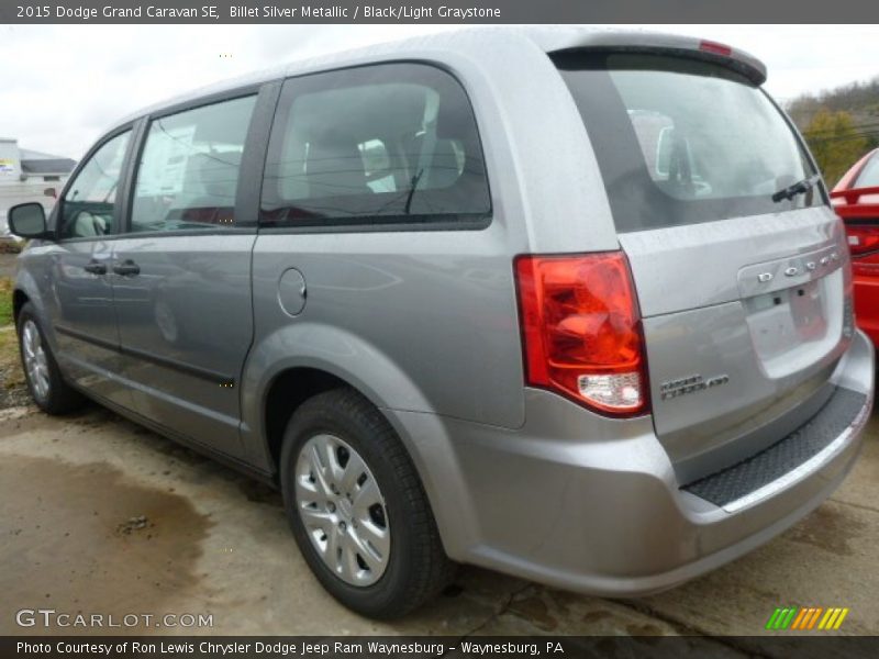 Billet Silver Metallic / Black/Light Graystone 2015 Dodge Grand Caravan SE