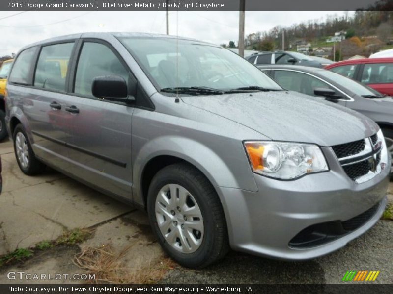 Billet Silver Metallic / Black/Light Graystone 2015 Dodge Grand Caravan SE
