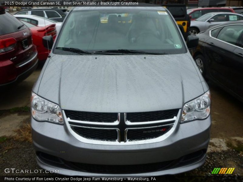 Billet Silver Metallic / Black/Light Graystone 2015 Dodge Grand Caravan SE