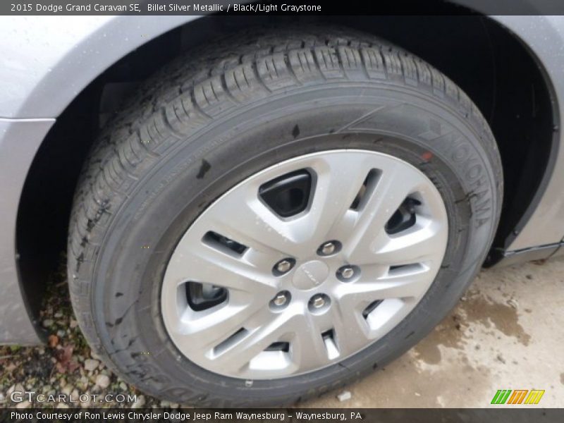 Billet Silver Metallic / Black/Light Graystone 2015 Dodge Grand Caravan SE