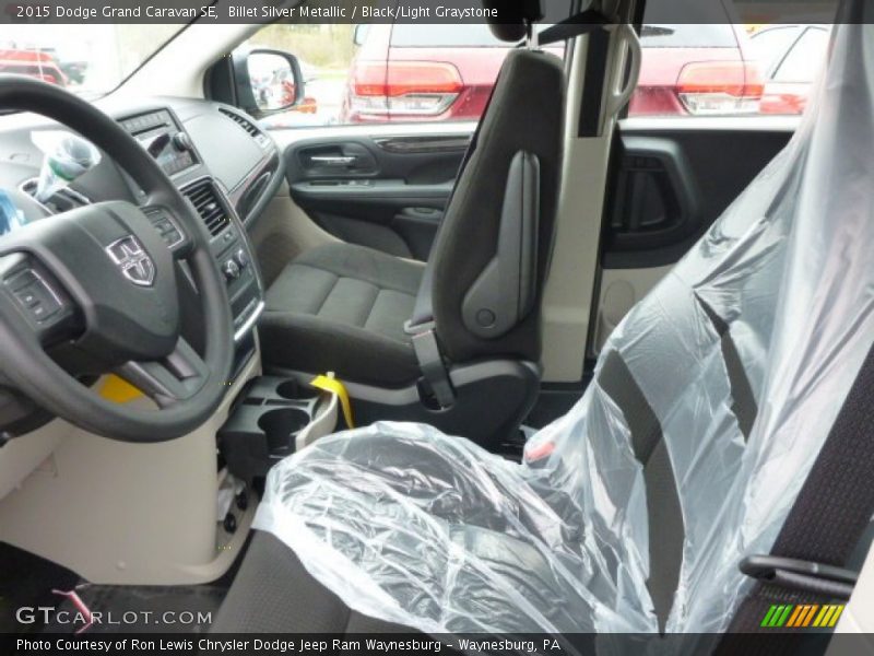 Billet Silver Metallic / Black/Light Graystone 2015 Dodge Grand Caravan SE