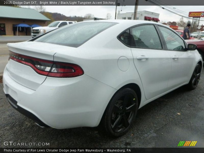 Bright White / Black/Light Tungsten Accent Stitching 2015 Dodge Dart SXT