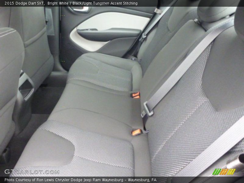 Bright White / Black/Light Tungsten Accent Stitching 2015 Dodge Dart SXT