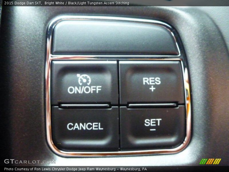 Bright White / Black/Light Tungsten Accent Stitching 2015 Dodge Dart SXT