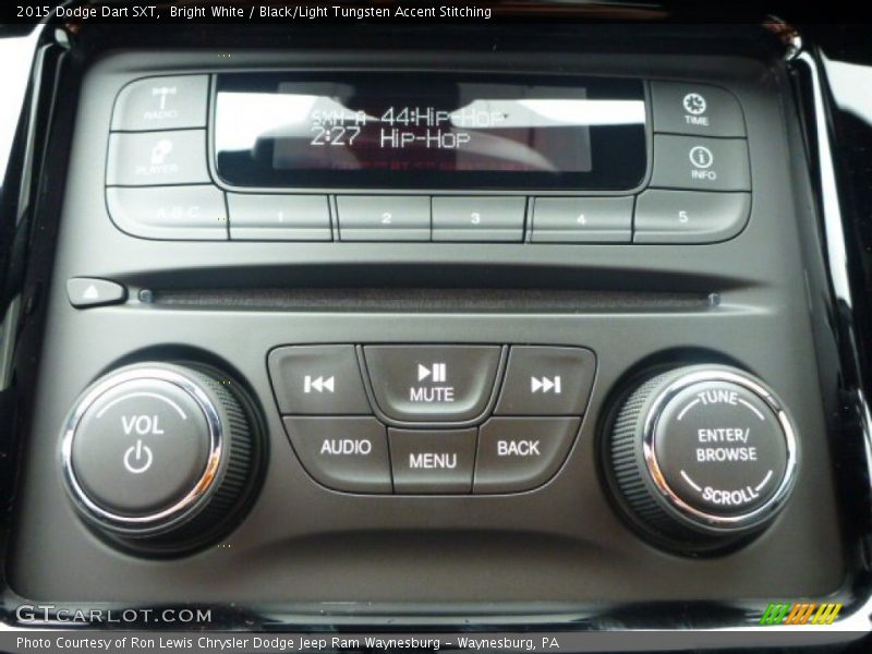 Bright White / Black/Light Tungsten Accent Stitching 2015 Dodge Dart SXT