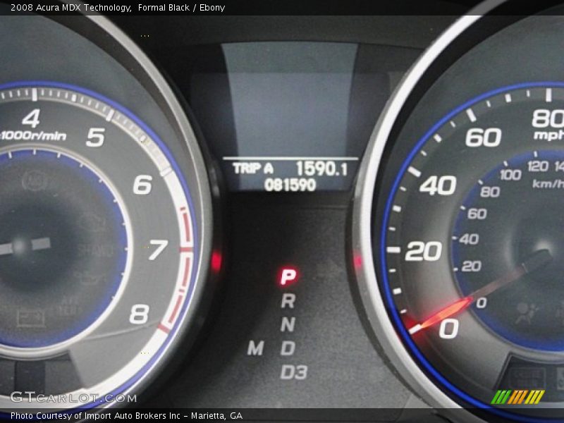 Formal Black / Ebony 2008 Acura MDX Technology