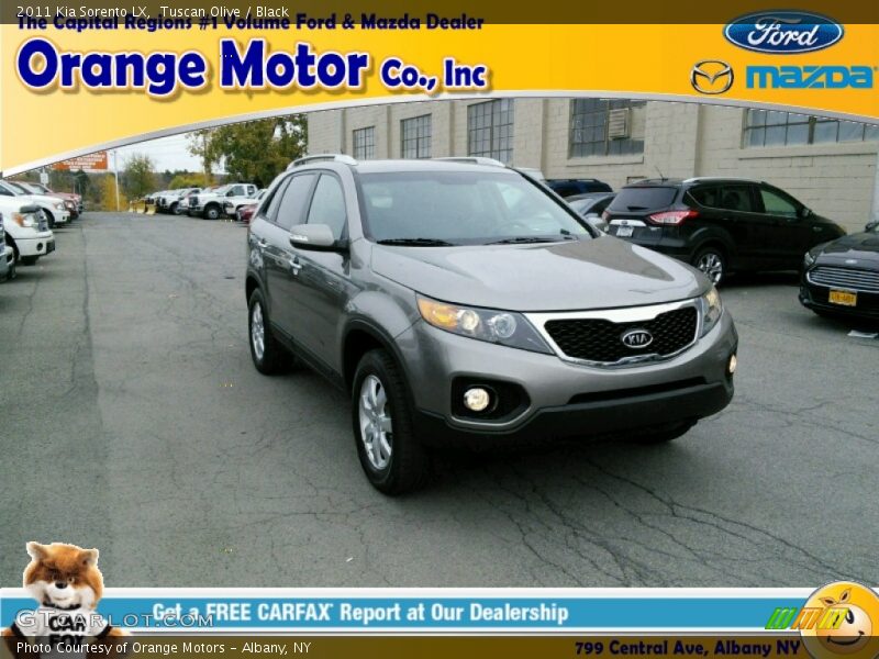 Tuscan Olive / Black 2011 Kia Sorento LX