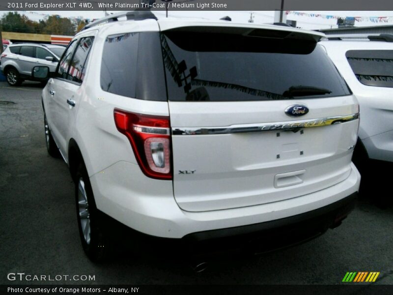 White Platinum Tri-Coat / Medium Light Stone 2011 Ford Explorer XLT 4WD