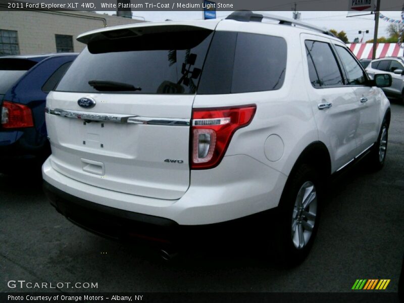 White Platinum Tri-Coat / Medium Light Stone 2011 Ford Explorer XLT 4WD