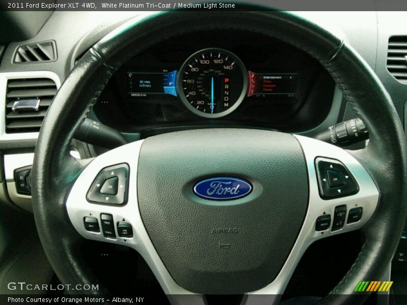 White Platinum Tri-Coat / Medium Light Stone 2011 Ford Explorer XLT 4WD