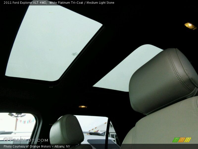 White Platinum Tri-Coat / Medium Light Stone 2011 Ford Explorer XLT 4WD
