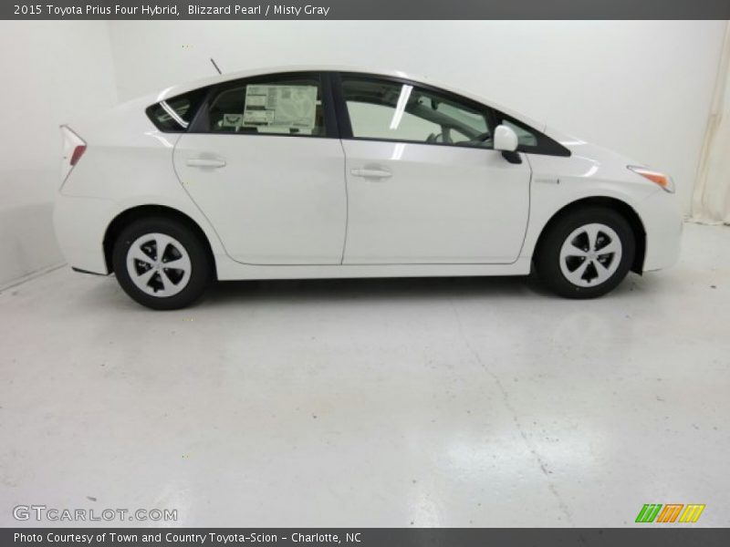 Blizzard Pearl / Misty Gray 2015 Toyota Prius Four Hybrid