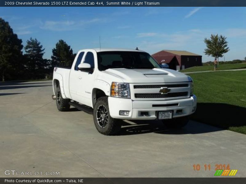 Summit White / Light Titanium 2009 Chevrolet Silverado 1500 LTZ Extended Cab 4x4