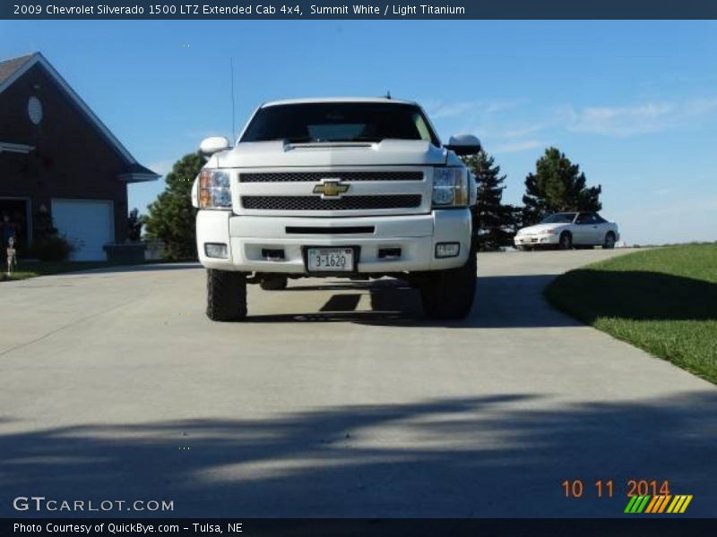 Summit White / Light Titanium 2009 Chevrolet Silverado 1500 LTZ Extended Cab 4x4