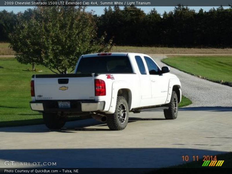 Summit White / Light Titanium 2009 Chevrolet Silverado 1500 LTZ Extended Cab 4x4