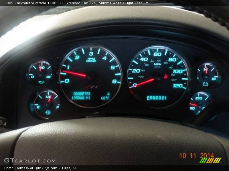 Summit White / Light Titanium 2009 Chevrolet Silverado 1500 LTZ Extended Cab 4x4