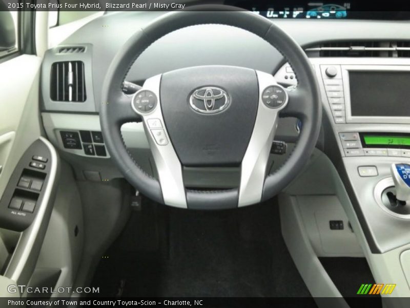 Blizzard Pearl / Misty Gray 2015 Toyota Prius Four Hybrid