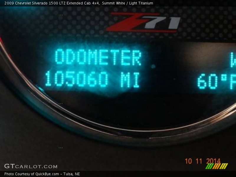 Summit White / Light Titanium 2009 Chevrolet Silverado 1500 LTZ Extended Cab 4x4