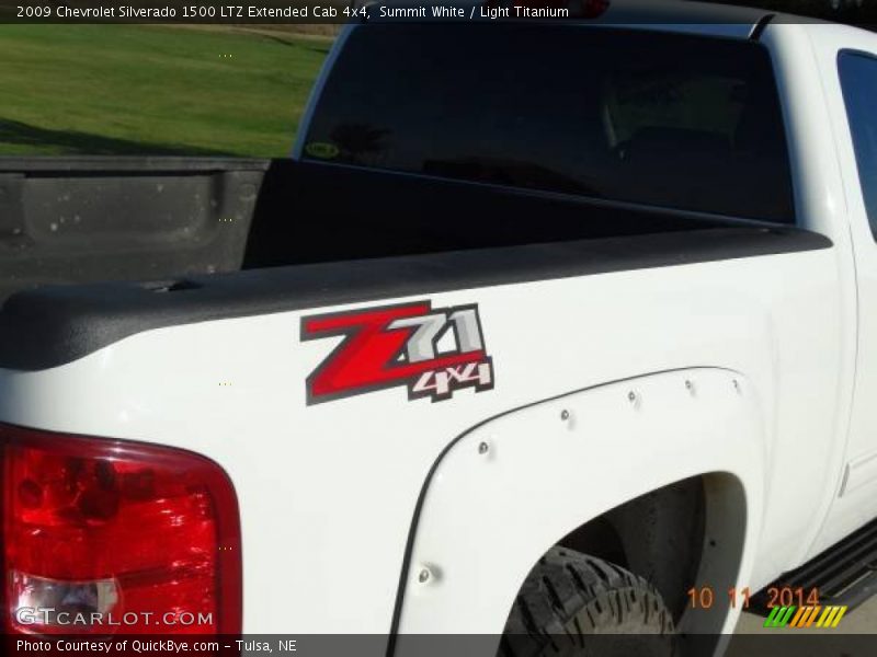 Summit White / Light Titanium 2009 Chevrolet Silverado 1500 LTZ Extended Cab 4x4