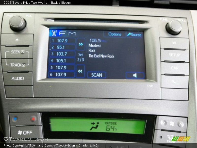Black / Bisque 2015 Toyota Prius Two Hybrid