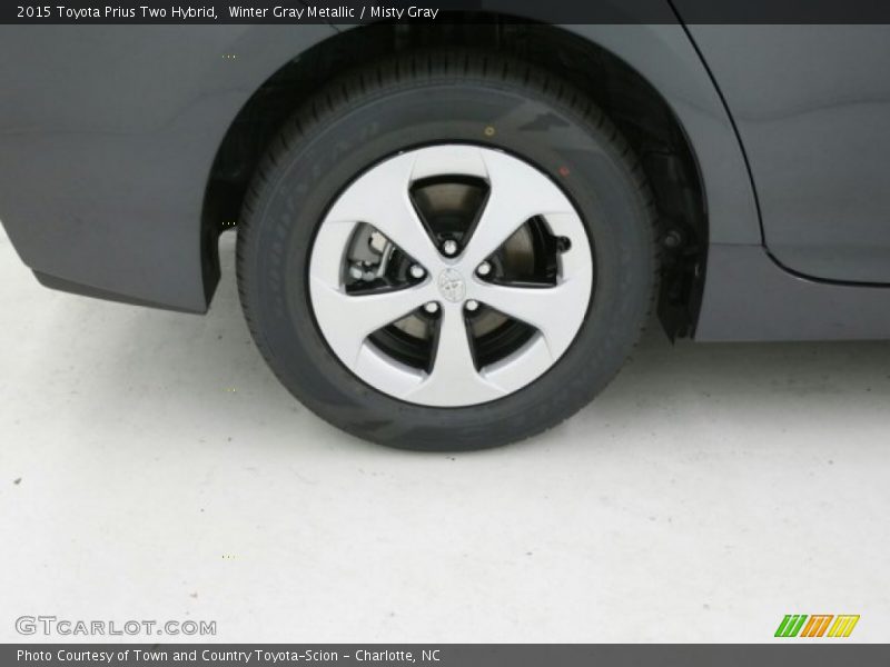 Winter Gray Metallic / Misty Gray 2015 Toyota Prius Two Hybrid
