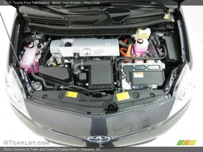 Winter Gray Metallic / Misty Gray 2015 Toyota Prius Two Hybrid