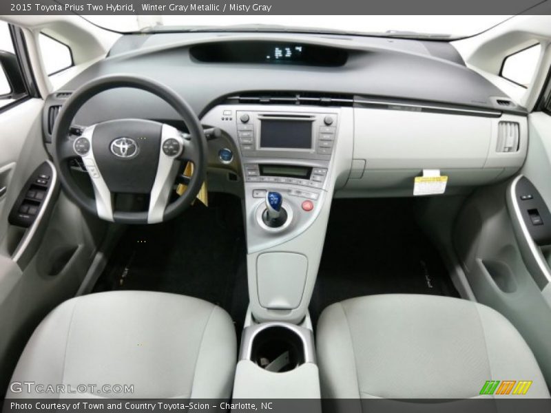 Winter Gray Metallic / Misty Gray 2015 Toyota Prius Two Hybrid