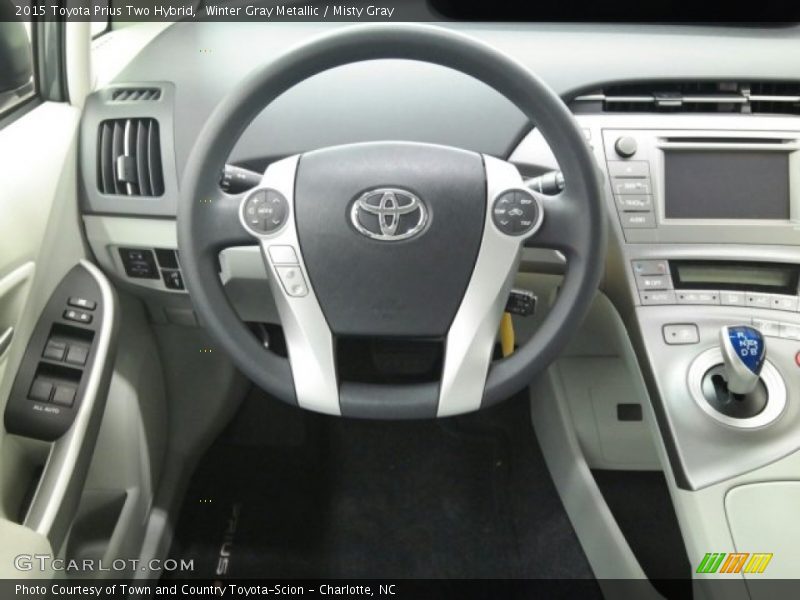Winter Gray Metallic / Misty Gray 2015 Toyota Prius Two Hybrid