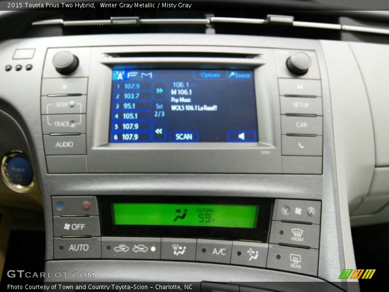 Winter Gray Metallic / Misty Gray 2015 Toyota Prius Two Hybrid