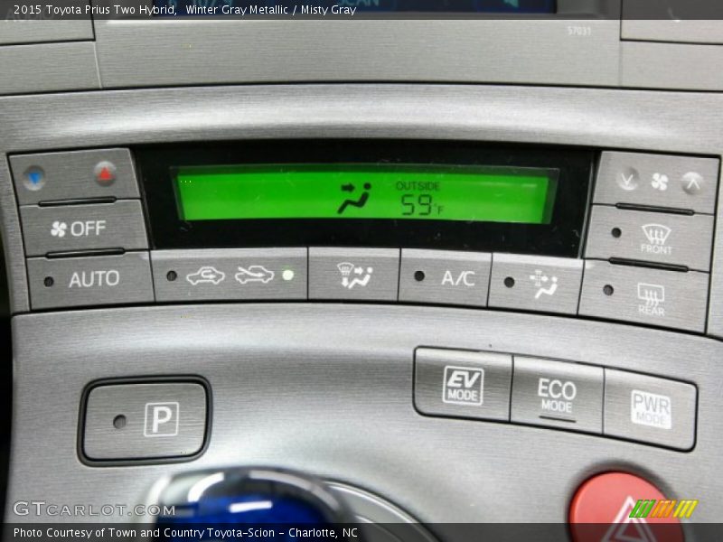 Winter Gray Metallic / Misty Gray 2015 Toyota Prius Two Hybrid