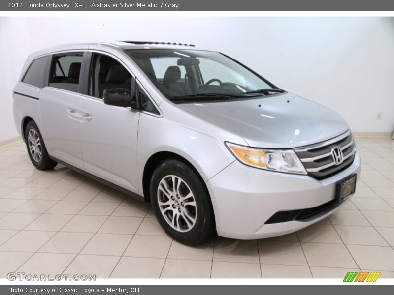 Alabaster Silver Metallic / Gray 2012 Honda Odyssey EX-L