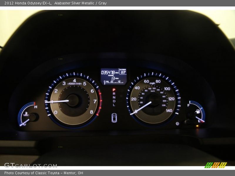 Alabaster Silver Metallic / Gray 2012 Honda Odyssey EX-L