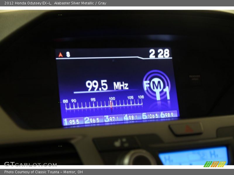 Alabaster Silver Metallic / Gray 2012 Honda Odyssey EX-L